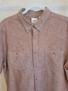 Brown Burgundy Mens Rowm Shirt  Size XL